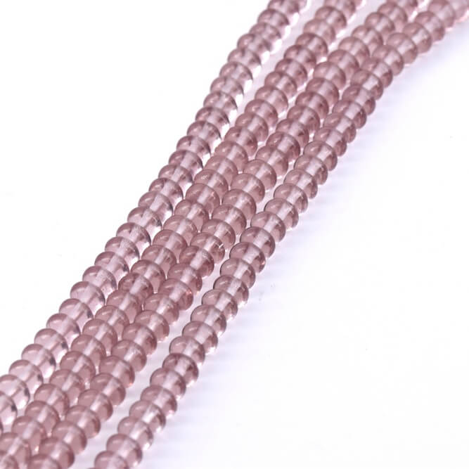 Perle rondelles de Bohème Light Amethyst 3x5mm (1 fil)