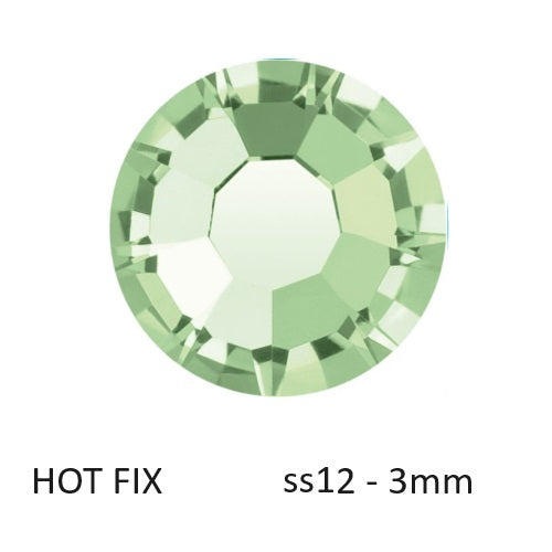 Kaufen Sie Perlen in der Schweiz Preciosa Flatback Hotfix Strasssteine ​​Chrysolite – ss12-3mm (80)