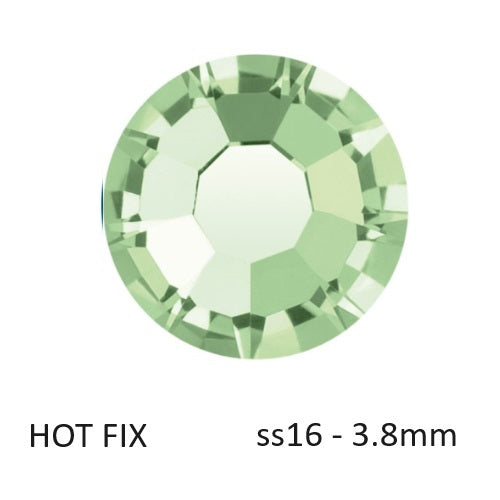 Kaufen Sie Perlen in der Schweiz Preciosa Flatback Hotfix Strasssteine ​​Chrysolite – ss16-3,8mm (60)