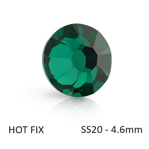 Kaufen Sie Perlen in der Schweiz Preciosa Flatback Hotfix Strasssteine ​​Emerald – ss20-4,6mm (60)