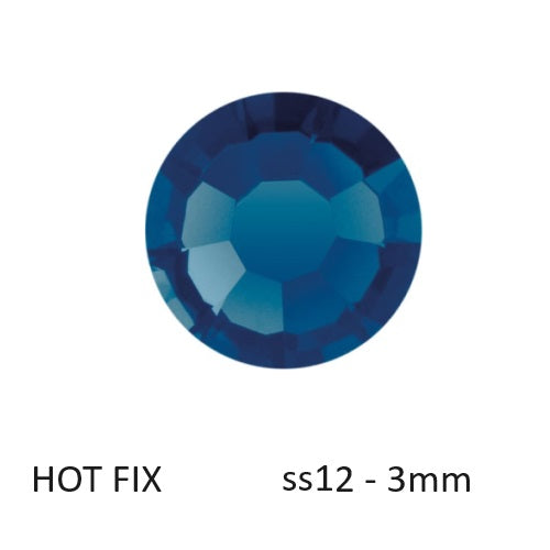 Kaufen Sie Perlen in der Schweiz Preciosa Flatback Hotfix Strasssteine ​​Montana – ss12-3mm (80)