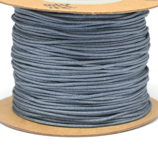 Cordon nylon soyeux bleu acier - 1 mm (5m)