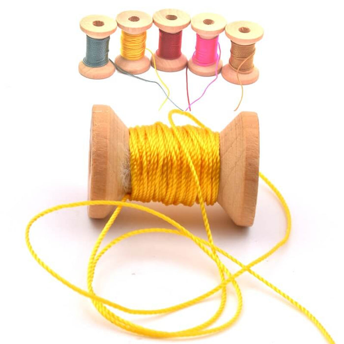 Cordon en polyester torsadé jaune 0.8mm(5m)