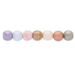 Perle ronde de Bohème Opaque Luster Mix 6mm (50 perles)