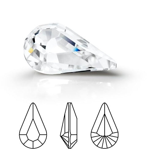 Kaufen Sie Perlen in der Schweiz Kristalltropfen Birne Preciosa Crystal foiled - 10x6mm (2)