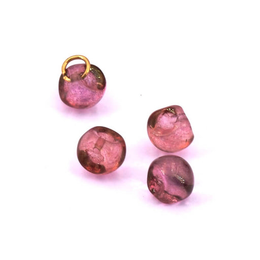 Kaufen Sie Perlen in der Schweiz Regenbogen Amethyst Glas Charm Perle 6.5 mm – Loch: 0.5 mm (10)