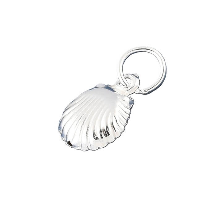 Pendentif coquille St Jacques argent 925 11x8mm - Trou: 2.8mm (1)