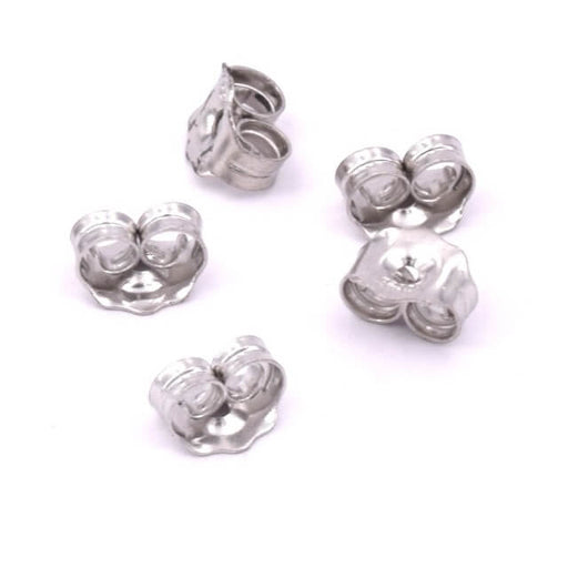 Kaufen Sie Perlen in der Schweiz Ohrstecker Drücker 925 Silber rhodiniert 6mm (10)