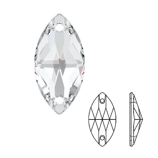 Kaufen Sie Perlen in der Schweiz Österreichischer Kristall zum Aufnähen 3223 Kristallfolie 12 x 6 mm (4)