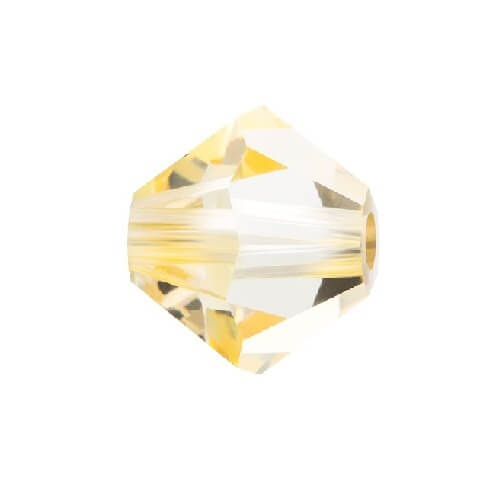 Kaufen Sie Perlen in der Schweiz Doppelkegelperlen Preciosa Crystal Blond Flare 2,4x3mm (40)