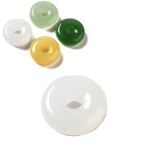 Kaufen Sie Perlen in der Schweiz Weiße imitierte Jade-Donut-Rondelle-Perle – 10 x 3,5 mm (4)