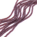 Perles verre facettes violettes opaque 2.5mm, trou 0.5mm-fil 33cm (1 fil)