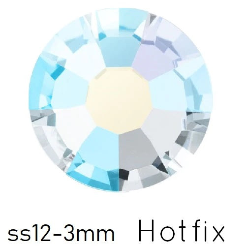 Kaufen Sie Perlen in der Schweiz Preciosa Crystal AB Flatback Hotfix - SS12-3mm (80)