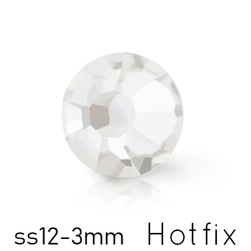 Kaufen Sie Perlen in der Schweiz Preciosa Crystal Silver Flare Flatback Hotfix - ss12-3mm (80)