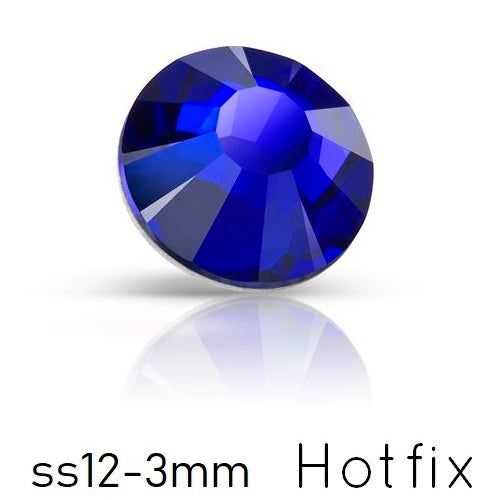 Kaufen Sie Perlen in der Schweiz Preciosa Cobalt Blue Flatback Hotfix - ss12-3mm (80)