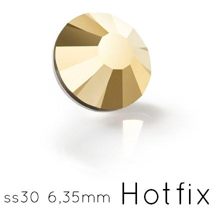 Kaufen Sie Perlen in der Schweiz Preciosa Crystal Aurum Flatback Hotfix – ss30-6.35 mm (12)