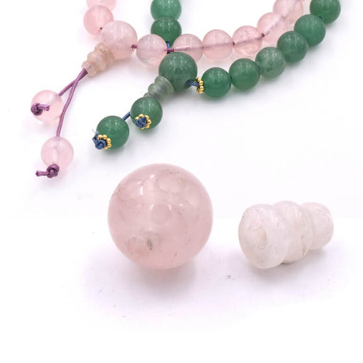 Kaufen Sie Perlen in der Schweiz Guru Perle Rosenquarz 10mm und Kegel (1)