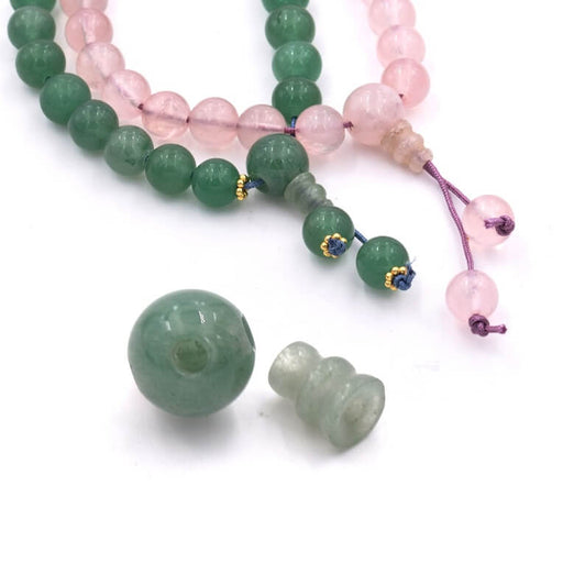 Kaufen Sie Perlen in der Schweiz Grüne Aventurin-Guru-Perle 10 mm und Kegel (1)