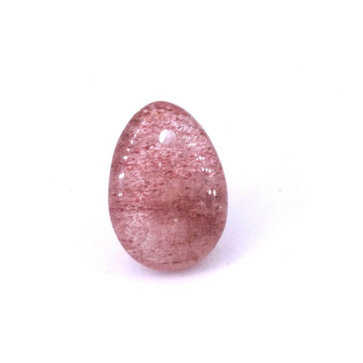 Kaufen Sie Perlen in der Schweiz Erdbeerquarz-Tropfenanhänger 14x10mm Loch: 1mm (1)