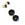 Grossiste en Perles rondelles donut en agate noire 10x4.5mm - Trou: 4mm (2)