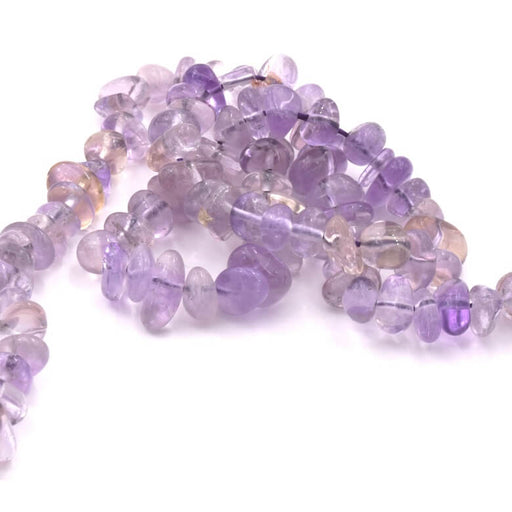 Kaufen Sie Perlen in der Schweiz Abgerundete Ametrin-Chipperle 5–10 x 3–6 mm – Loch: 1 mm (1 Strang – 40 cm)