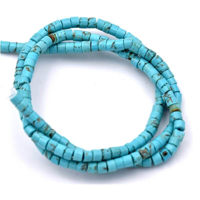 Türkisfarbene Heishi-Perlen 3x2mm - Loch: 0,8mm - Strang 38cm (1)