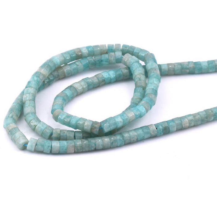 Heishi perle rondelles en Amazonite 4x2mm (1 Fil-40cm)