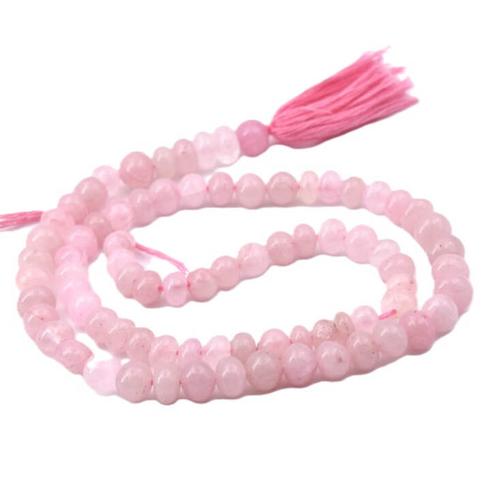 Perle rondelle quartz rose 5-8x3-6mm (1 Fil-34cm)