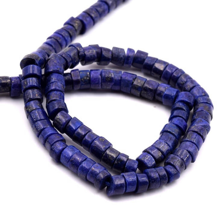 Perle tube heishi lapis-lazuli 2-3x5mm - Trou: 1mm (1fil-34cm)