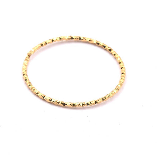 Kaufen Sie Perlen in der Schweiz Verbindungsring gerippt goldener Edelstahl 25x1mm (1)
