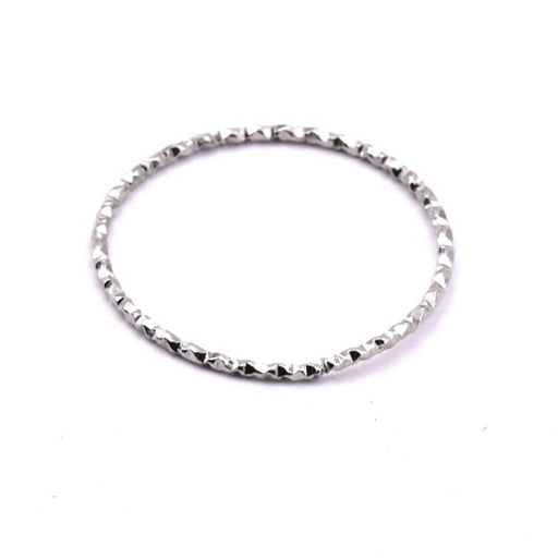 Kaufen Sie Perlen in der Schweiz Verbindungsring gerippt Edelstahl 25x1mm (1)