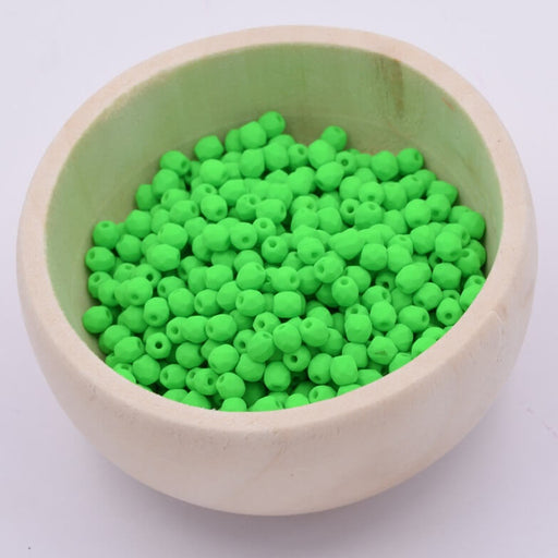 Perle facettes de boheme Neon - Green 3mm (50)