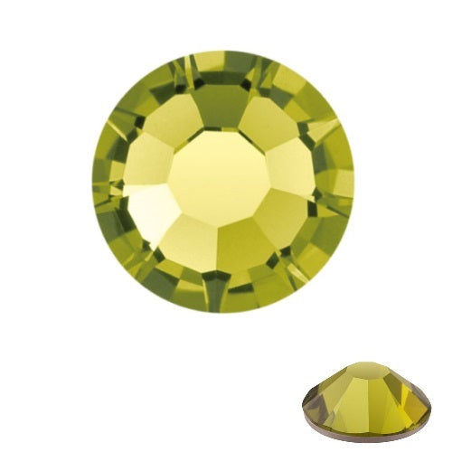 Kaufen Sie Perlen in der Schweiz Flatback-Kristalle Preciosa Olivine ss12-3mm (80)