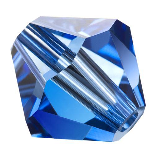 Preciosa Sapphire 30050 5,7x6mm Doppelkegel (10)