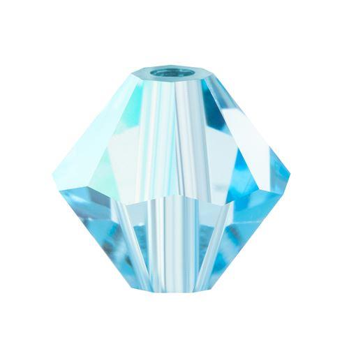 Kaufen Sie Perlen in der Schweiz Preciosa Aquamarine 60000 3,6x4mm Doppelkegel (40)