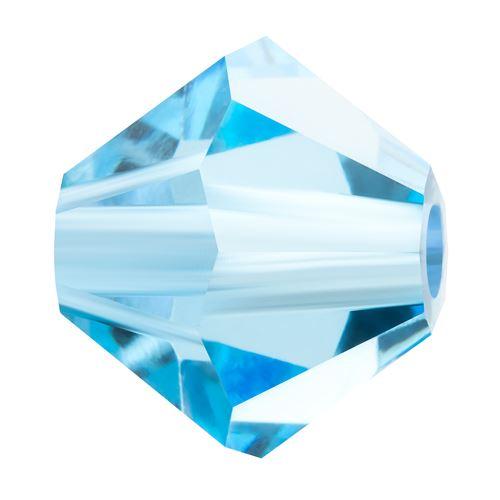 Kaufen Sie Perlen in der Schweiz Preciosa Aquamarine 60000 5,7x6mm Doppelkegel (10)