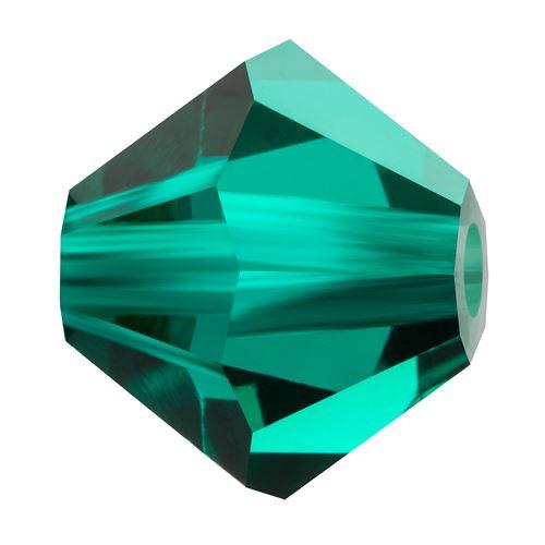 Kaufen Sie Perlen in der Schweiz Preciosa Emerald 50730 -5,7x6mm Doppelkegel (10)