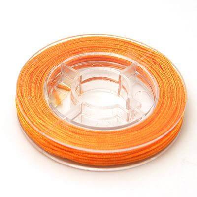 Cordon Tressé en Nylon - 0.8mm - ORANGE - Bobine de 8m (1)