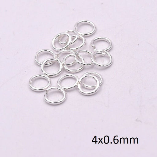 Kaufen Sie Perlen in der Schweiz Biegeringe Edelstahl Silber 4x0,6mm (10)