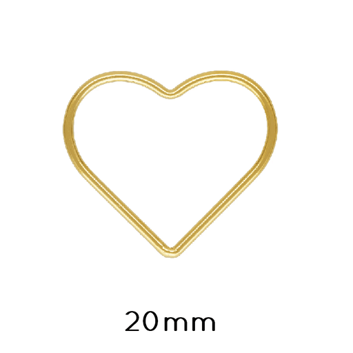 Kaufen Sie Perlen in der Schweiz Ringverbinder Herz Gold Edelstahl 20x1mm(1)