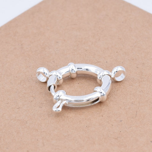 Kaufen Sie Perlen in der Schweiz Federring Nautikverschluss Edelstahl Silber 18mm (1)
