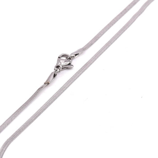Kaufen Sie Perlen in der Schweiz Kette halskette Schlange Edelstahl 45cm - 2mm (1)
