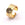 Perlen Einzelhandel Ring für Cabochon 8mm goldener Edelstahl - verstellbar (1)