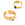 Perlengroßhändler in der Schweiz Ring goldene Blätter aus Edelstahl für ovalen 4x6mm-Cabochon (1)