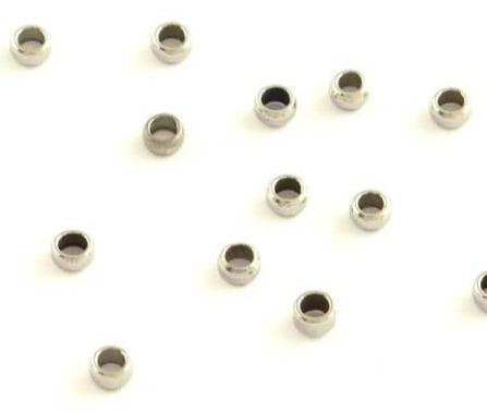 Kaufen Sie Perlen in der Schweiz Crimpperlen Edelstahl 2.5mm Loch: 1.5mm (20)