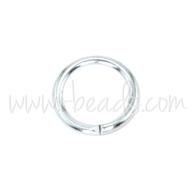 Achat 144 Anneaux ouverts Beadalon plaqué argent 8mm (1)