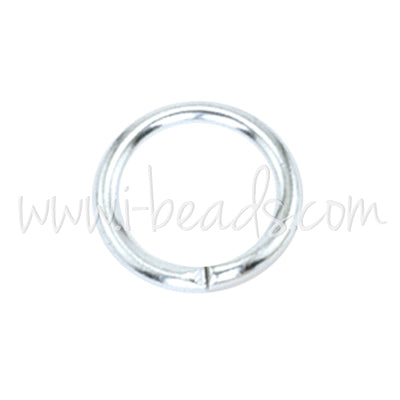 144 Anneaux ouverts Beadalon plaqué argent 10mm (1)