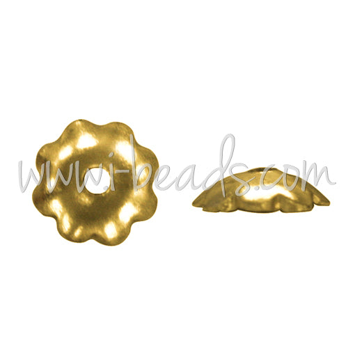 Perlenkappen 5mm Goldfarben (10)