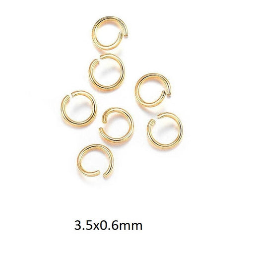 Kaufen Sie Perlen in der Schweiz Biegeringe Gold Edelstahl - 3.5x0.6mm (40)