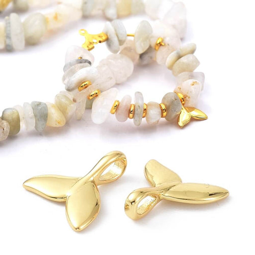 Kaufen Sie Perlen in der Schweiz Charm Whale Tail Qualität Vergoldet, 10x10mm (1)